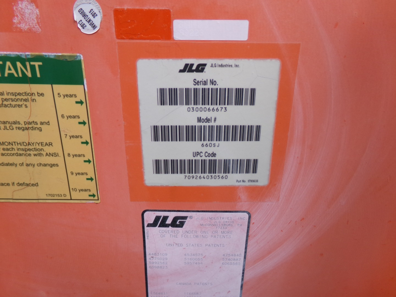 JLG 660SJ 66' 4x4 Boom Lift 2002 price $19,999