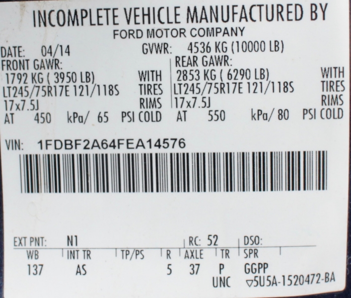 Ford Super Duty F-250 Utility Box 19Km SRW 2015 price 