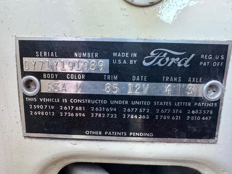 FORD THUNDERBIRD 1960 price $22,100