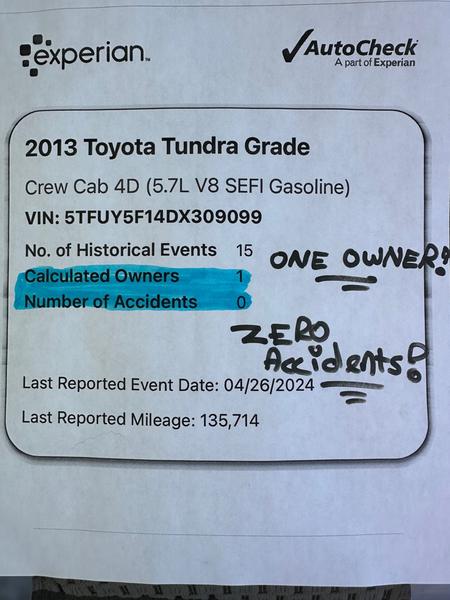 TOYOTA TUNDRA 2013 price $18,075