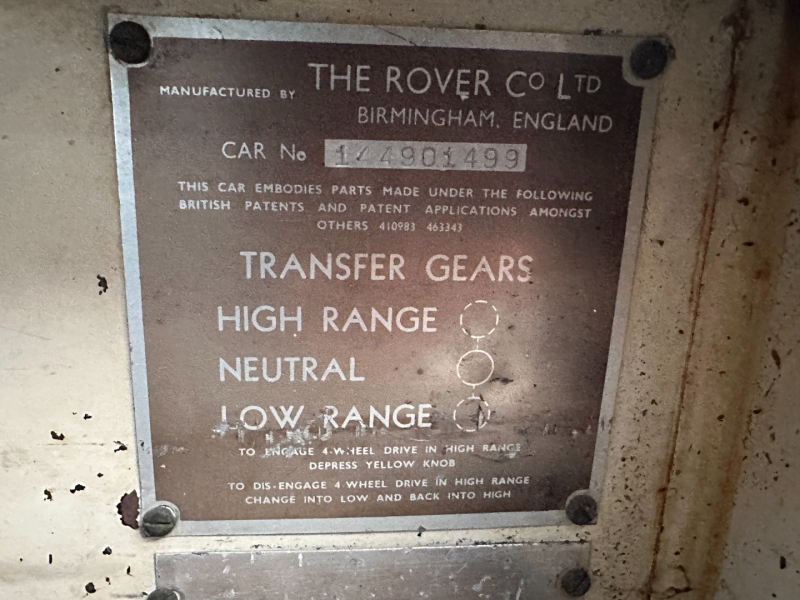 Land Rover Series 1962 price $5,995