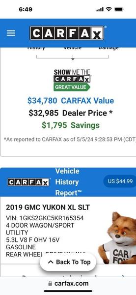 GMC Yukon XL 2019 price $32,985