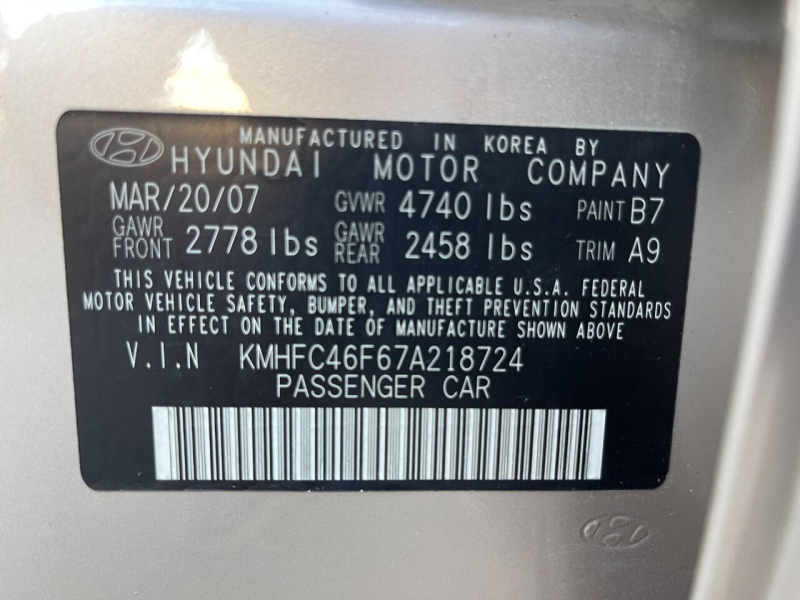 Hyundai Azera 2007 price $9,995