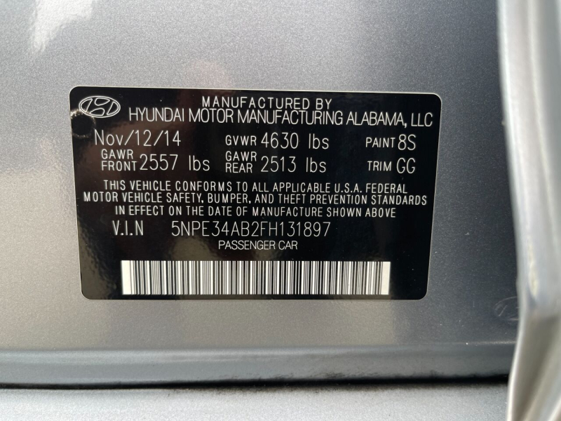 Hyundai Sonata 2015 price $14,995