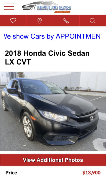 Honda Civic Sedan 2018 price $12,900