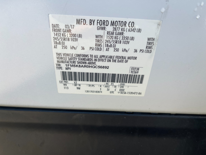 Ford Police Interceptor Utility 2017 price $15,499