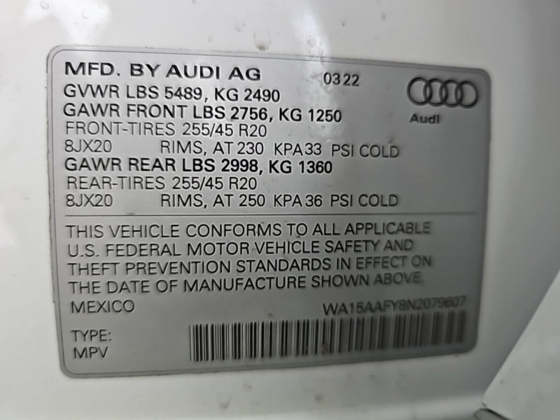Audi Q5 Sportback 2022 price $46,877