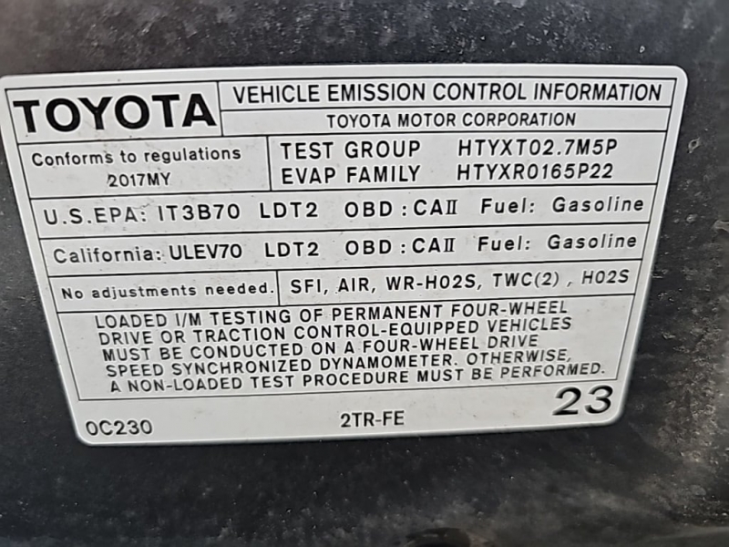 Toyota Tacoma 2017 price $23,477
