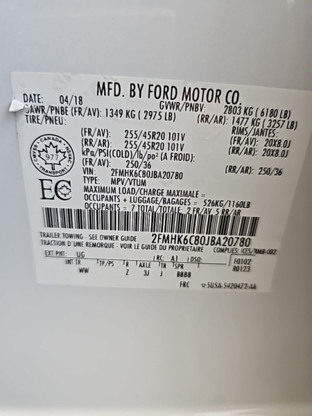 Ford Flex 2018 price $16,877