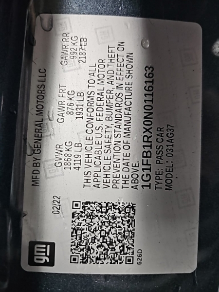 Chevrolet Camaro 2022 price $28,108