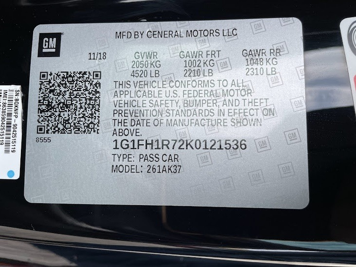Chevrolet Camaro 2019 price $4,000 Down