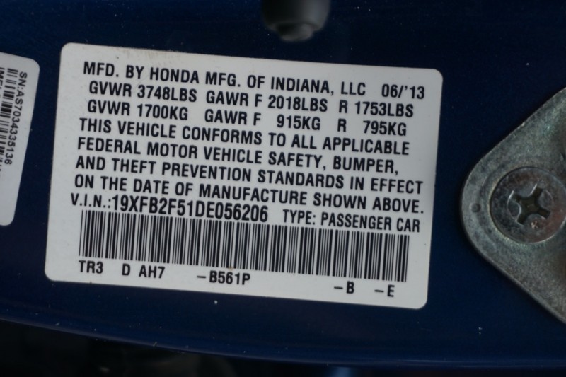 Honda Civic Sdn 2013 price $16,499