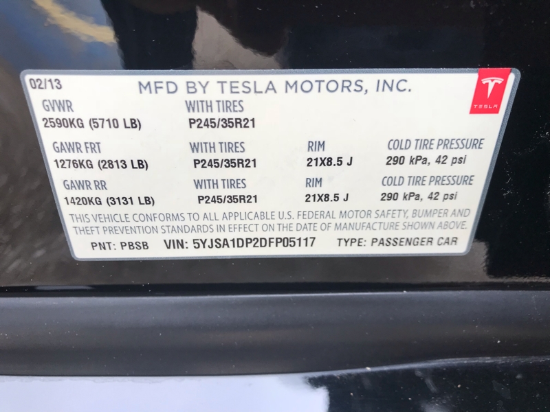 Tesla Model S 2013 price $0