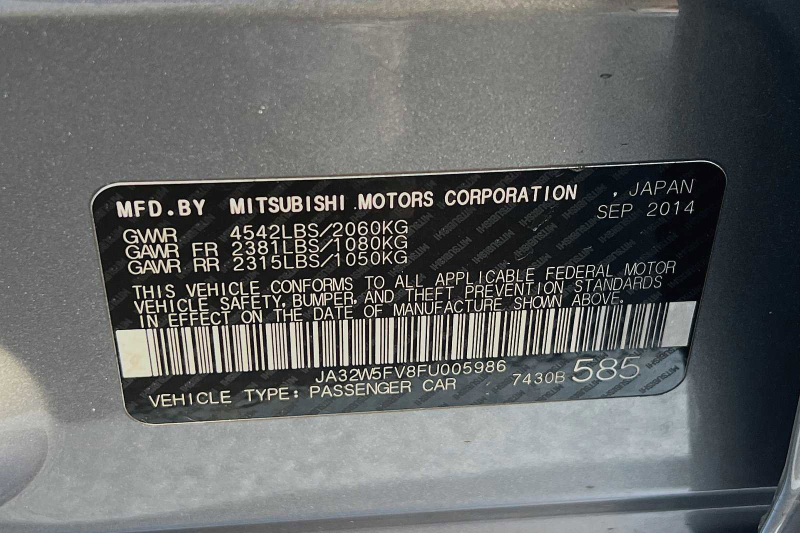 Mitsubishi Lancer Evolution 2015 price $31,900