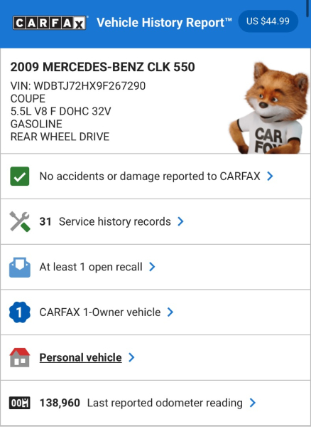 Mercedes-Benz CLK-Class 2009 price $8,450