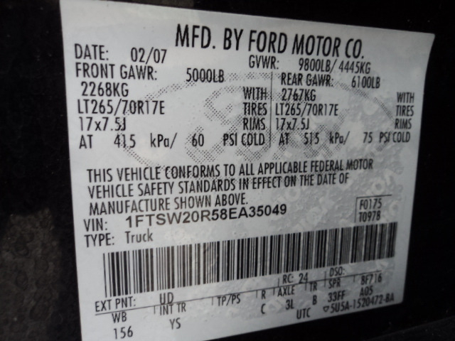 Ford Super Duty F-250 SRW 2008 price $10,995