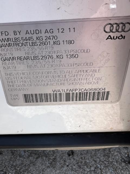 Audi Q5 2012 price $8,995