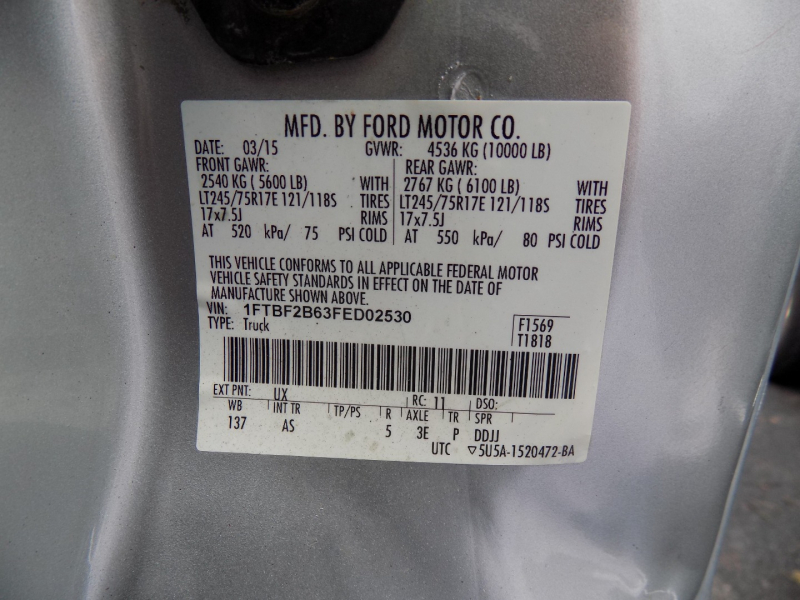 Ford Super Duty F-250 SRW 2015 price $16,995