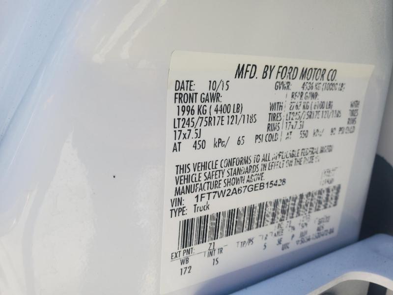 Ford Super Duty F-250 SRW 2016 price $12,499