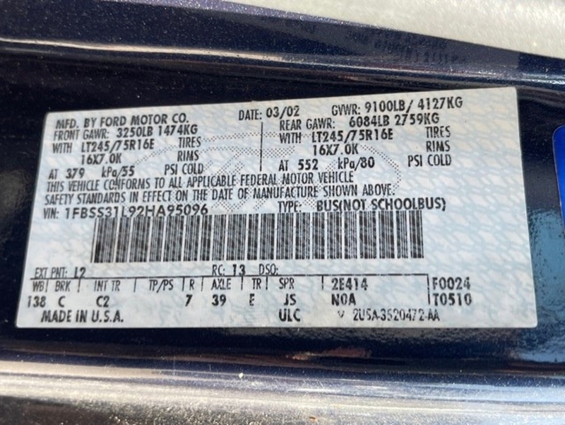 Ford Econoline Wagon 2002 price $7,995
