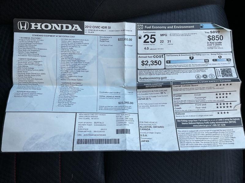 Honda Civic 2012 price $14,995