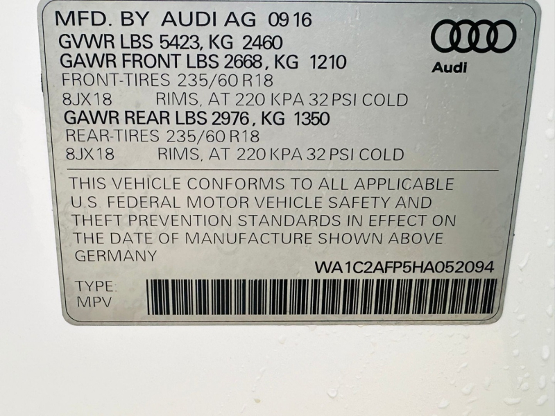 Audi Q5 2017 price $13,995