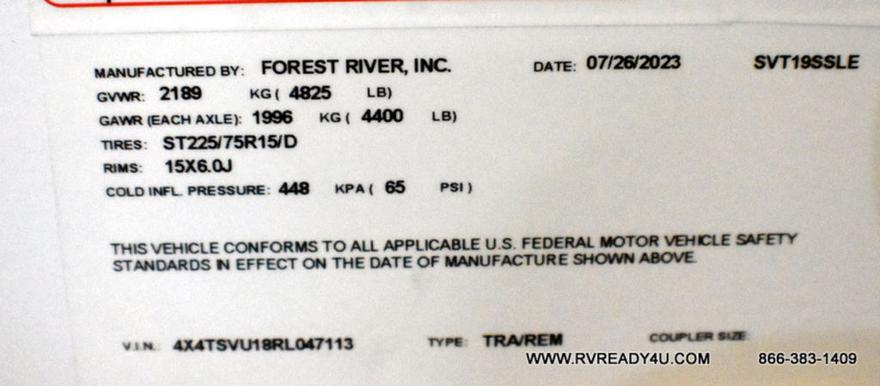 Forest River Surveyor Legend Sub 19SSLE 2024 price $29,995