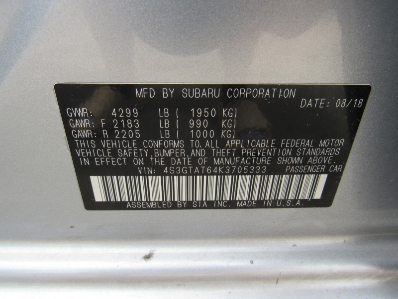 Subaru Impreza 2019 price $16,995