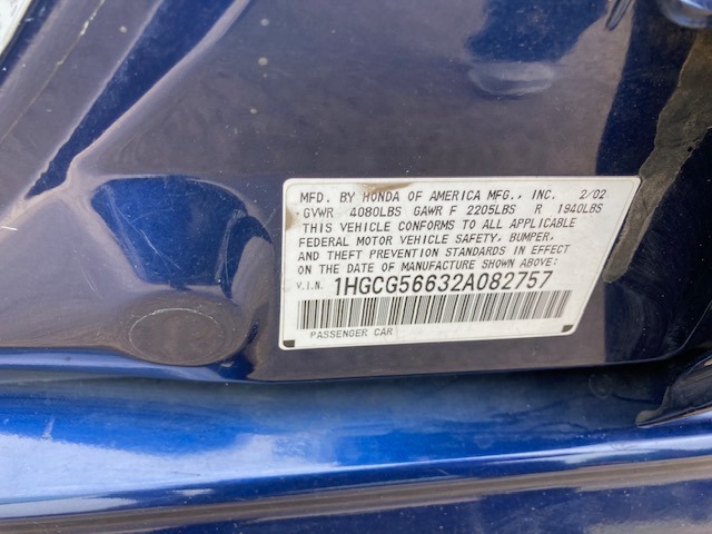 Honda Accord Sdn 2002 price $5,990