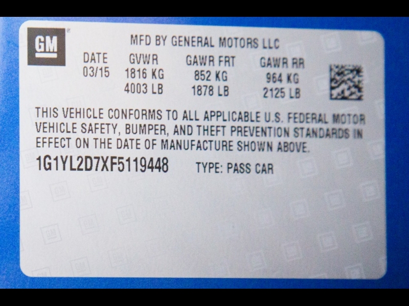 Chevrolet Stingray Z51 3LT 2015 price $46,988