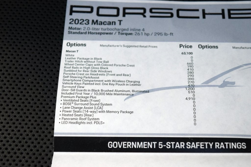 Porsche Macan 2023 price $57,500