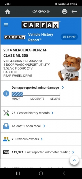 Mercedes-Benz M-Class 2014 price $13,999 Cash