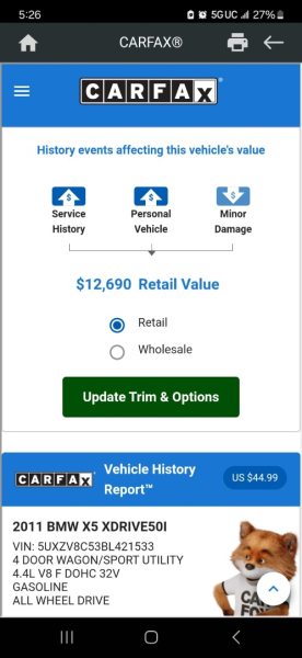 BMW X5 2011 price $8,999 Cash