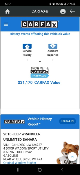 Jeep Wrangler 2018 price $22,999 Cash