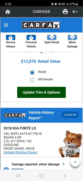 Kia Forte 2018 price $11,599 Cash