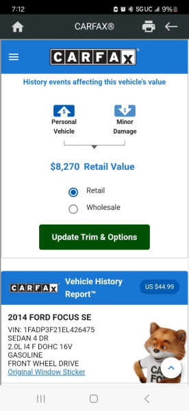 Ford Focus 2014 price $7,499 Cash