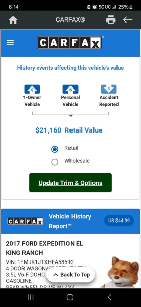 Ford Expedition EL 2017 price $20,999 Cash