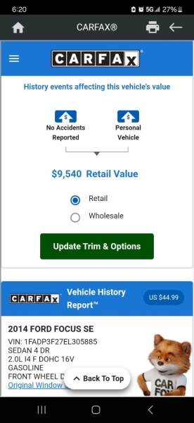 Ford Focus 2014 price $6,999 Cash