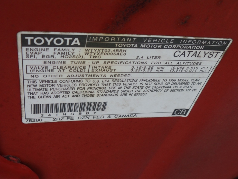 Toyota Tacoma 1998 price $13,900