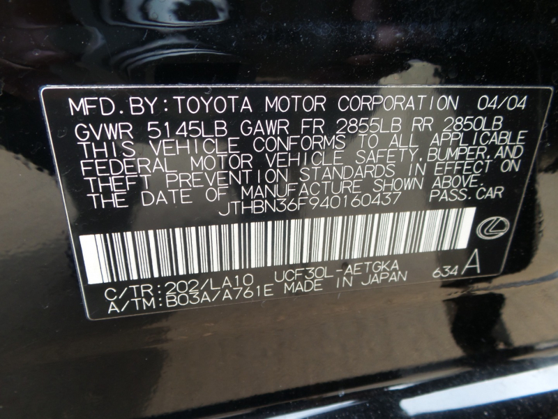 Lexus LS 430 2004 price $7,785