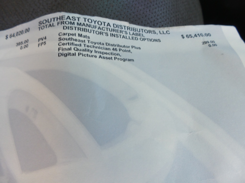 Toyota Sequoia 2014 price $0