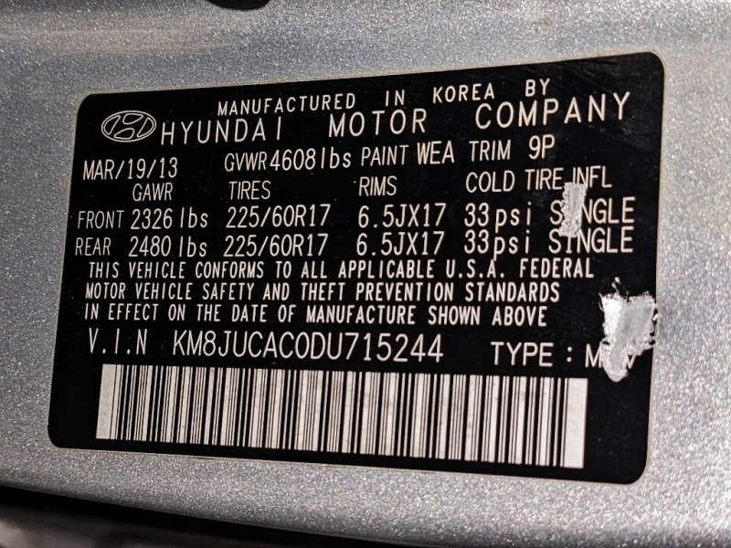 Hyundai Tucson 2013 price $7,450