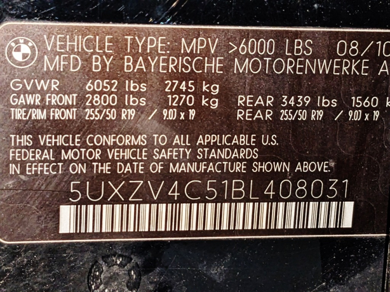 BMW X5 2011 price $6,950