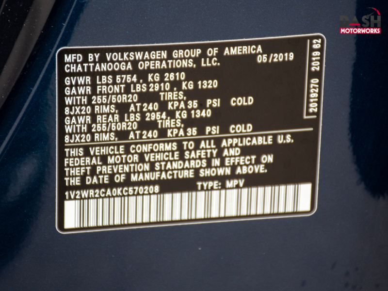 Volkswagen Atlas SE Tech V6 Leather Camera 7-Pass 2019 price $24,500