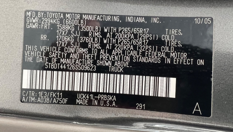 Toyota Tundra 2006 price $22,900