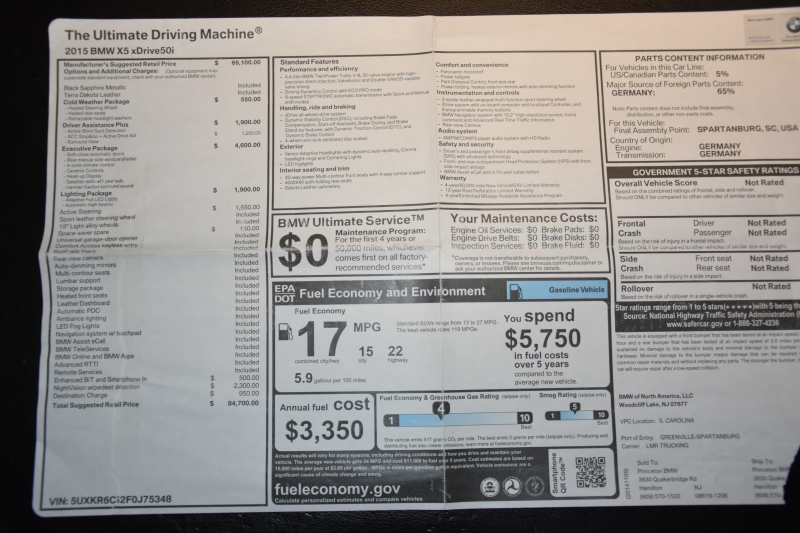 BMW X5 2015 price $29,500