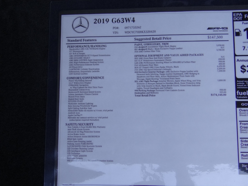 Mercedes-Benz G-Class 2019 price $206,900