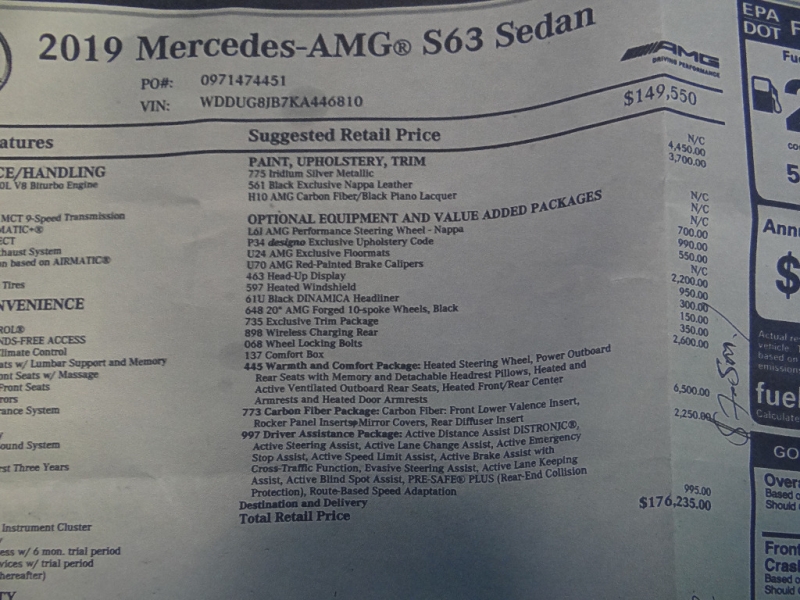 Mercedes-Benz S-Class 2019 price $136,900