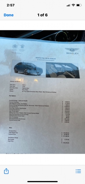 Bentley Bentayga 2019 price $159,900
