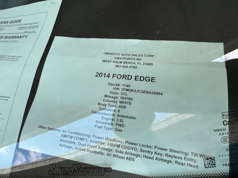 FORD EDGE 2014 price $5,895